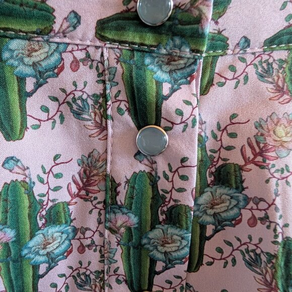 Dixxon Good time charlotte cactus print skater circle skirt Size Large Western - Picture 6 of 11